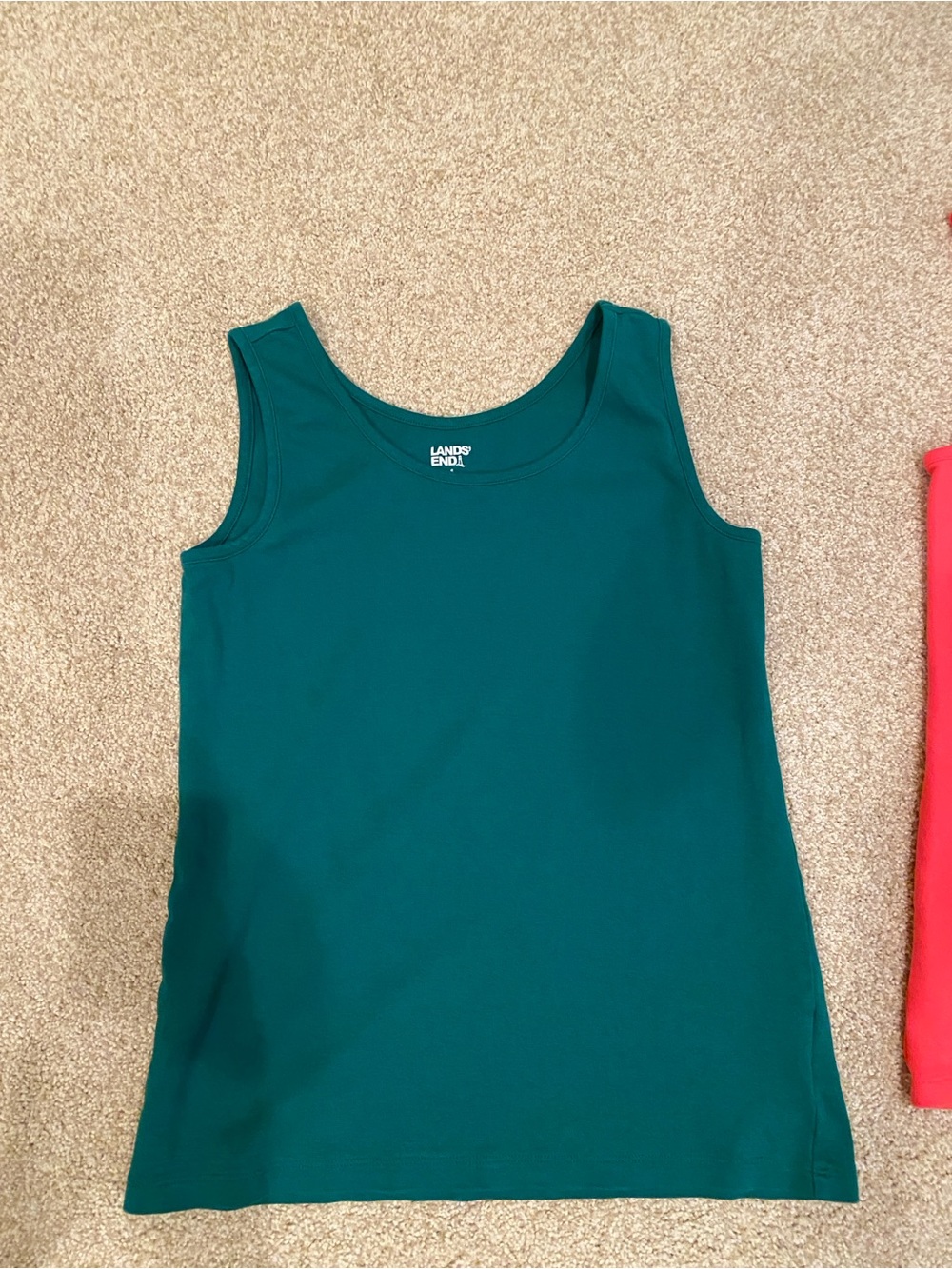 Lands' End Women’s Teal Green Tank Top